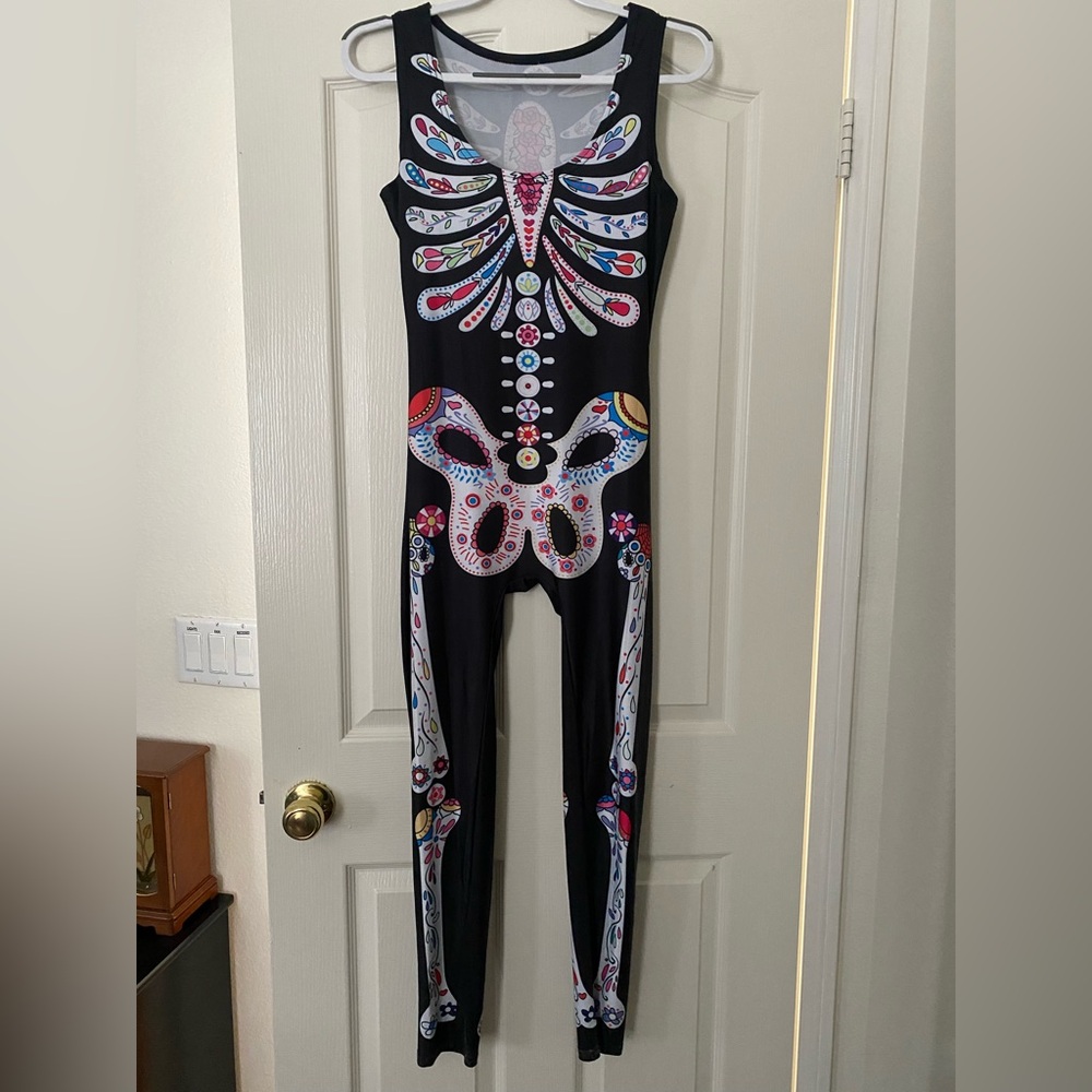 Colorful Skeleton Print Jumpsuit